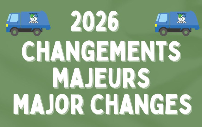 Communiqué - Changements concernant la gestion de la collecte des matières résiduelles